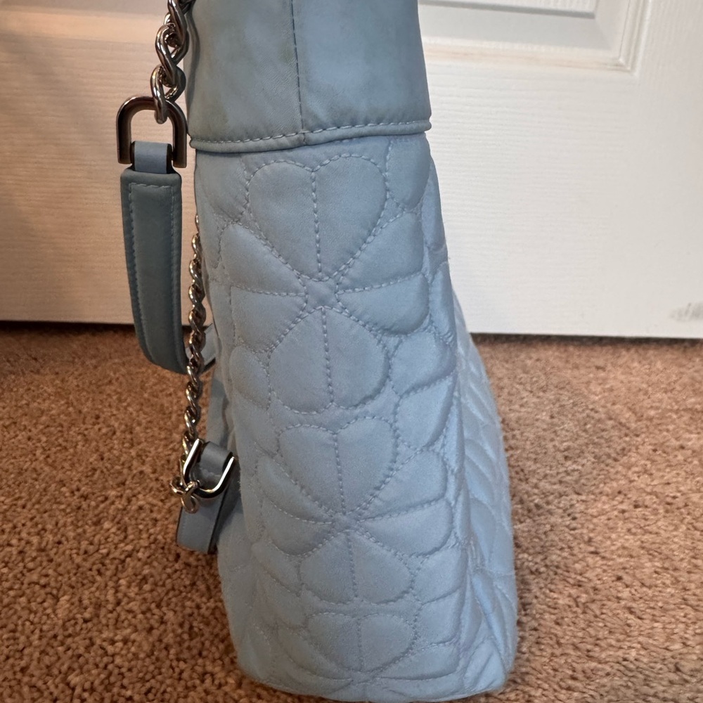 kate spade Light Blue Quilted Chain-Handle Tote - Picture 5 of 16